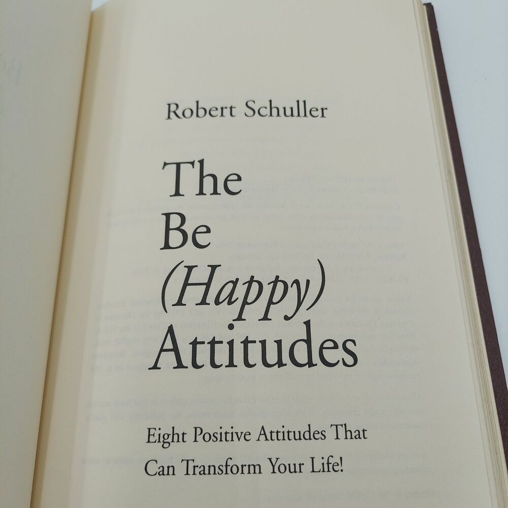 The Be Happy Attitudes Robert H. Schuller 1985 Bonded Leather - Picture 8 of 9